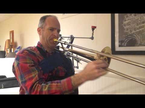 One-armed trombone playing.