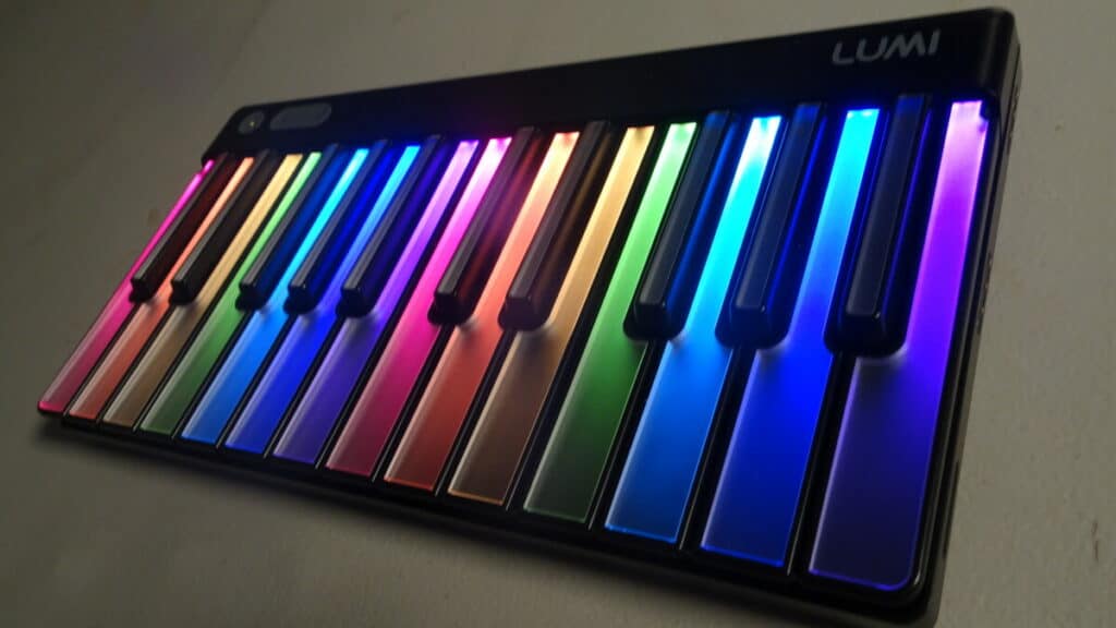 Picture of Lumi Keys with all the notes lit